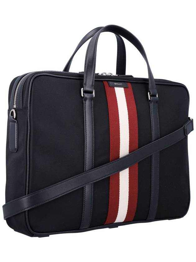 Cord Leather Brief Case Black - BALLY - BALAAN 3