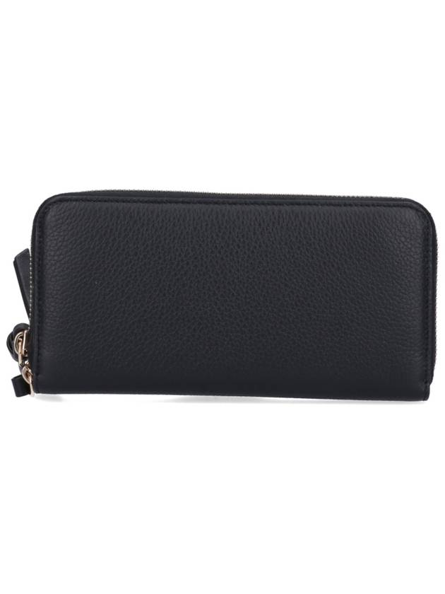 Alphabet Charm Grain Leather Long Wallet Black - CHLOE - BALAAN 4