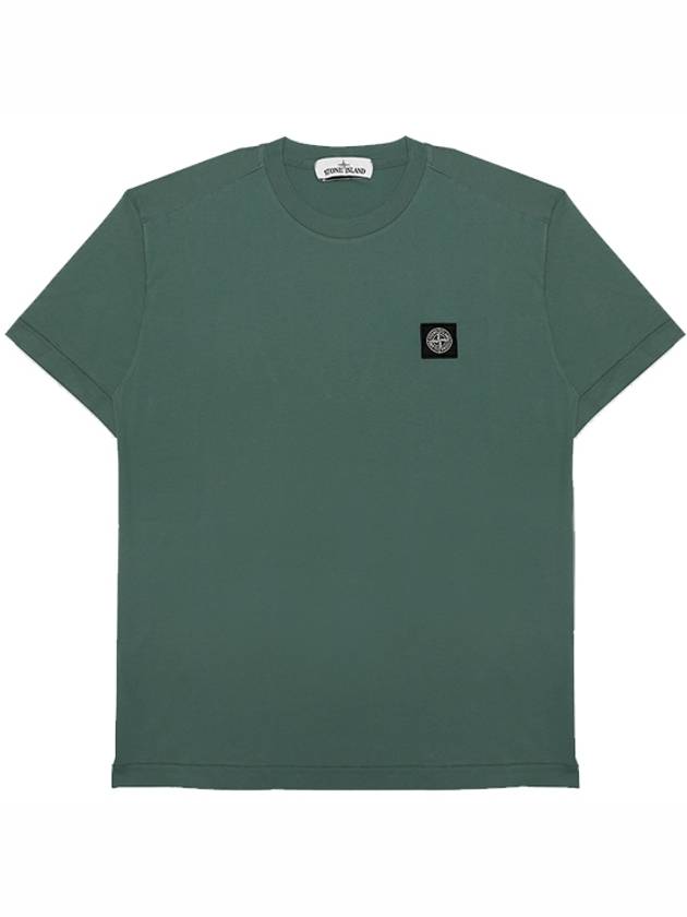 Men's Wappen Logo Patch Short Sleeve T-Shirt Light Khaki - STONE ISLAND - BALAAN 2