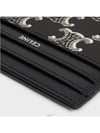 Triomphe Canvas Logo Flip Two-tone Calfskin Card Holder Black - CELINE - BALAAN 4