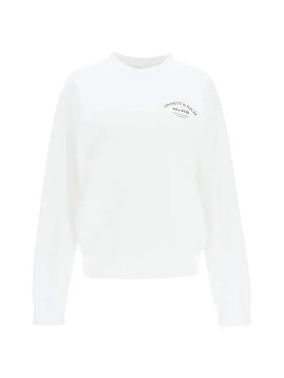 Studio Crew Neck Cotton Sweatshirt White - SPORTY & RICH - BALAAN 2