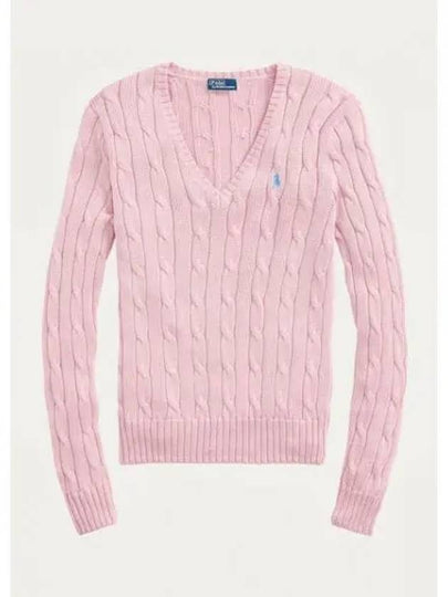 Women's Embroidered Logo Knit Top Pink - POLO RALPH LAUREN - BALAAN 2