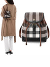 Check Mini Backpack Dark Brown - BURBERRY - BALAAN 2