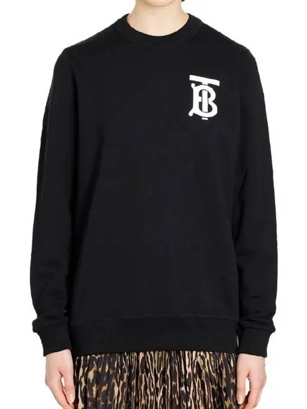 Monogram Motif Crew Neck Sweatshirt Black - BURBERRY - BALAAN 2