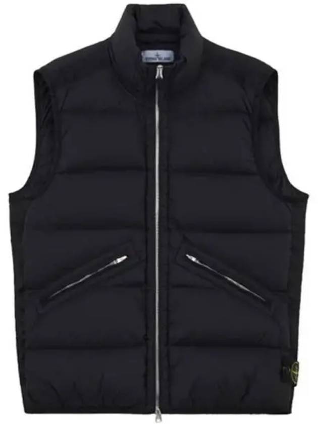 Wappen Patch Psychological Tunnel Nylon Down Vest Black Men s Jacket 271810 - STONE ISLAND - BALAAN 1