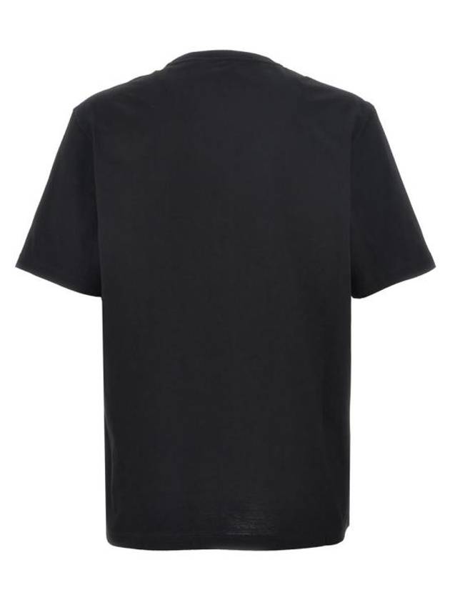 Logo Crewneck Short Sleeve T-Shirt Black - VERSACE - BALAAN 3