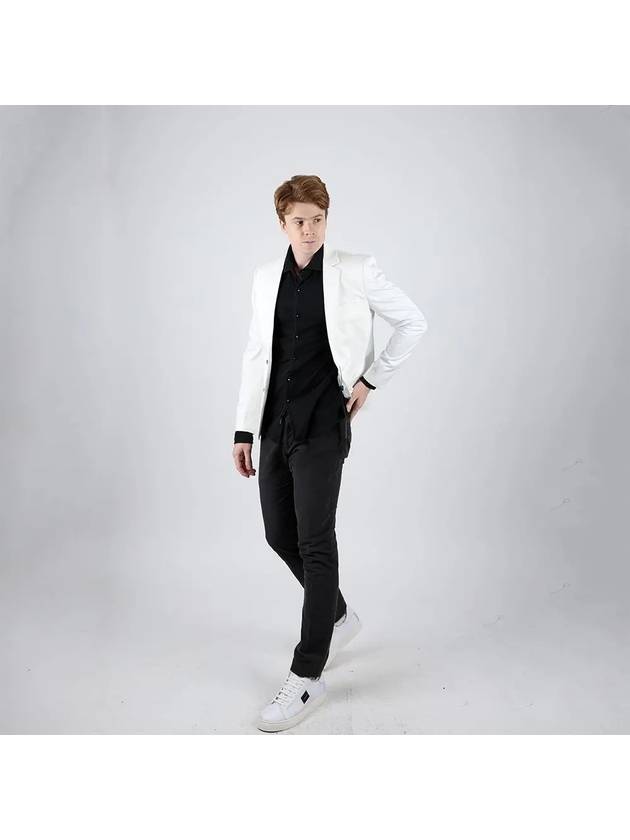 White single cotton blazer jacket WNAN JK122 - IKALOOOK - BALAAN 3