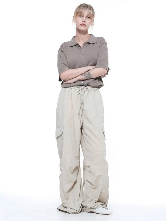 Women s NPCP BE Nylon Parachute Cargo Pants Beige - CHANCE'S NOI - BALAAN 1