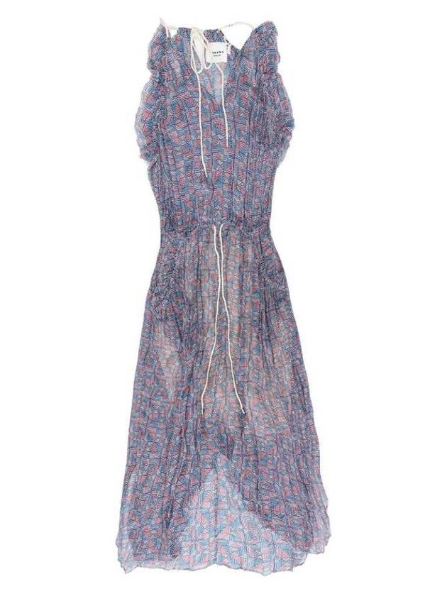 Padello Print Long Dress Red Blue - ISABEL MARANT - BALAAN 1