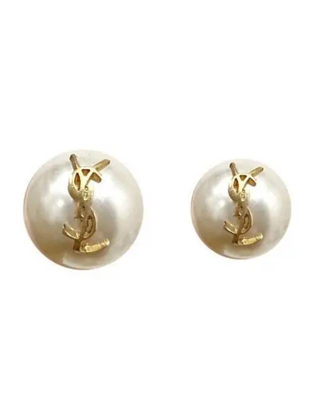 YSL logo pearl earring earrings goal 39504586 270800 1100045 - SAINT LAURENT - BALAAN 1