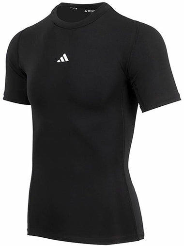 Tech Fit Compression Training Short Sleeve T-Shirt Black - ADIDAS - BALAAN 1