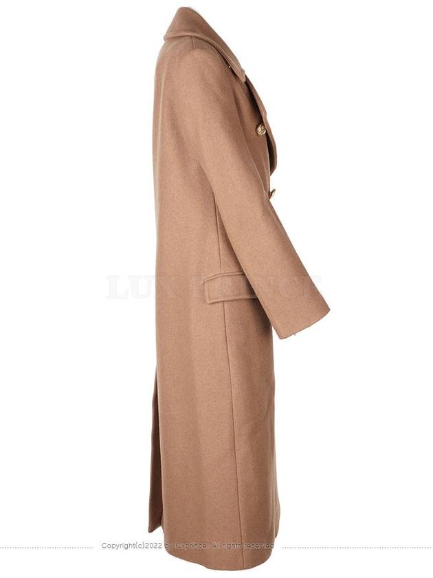 Gold Button Wool Coat Camel Brown 11111hva - MULBERRY - BALAAN 4