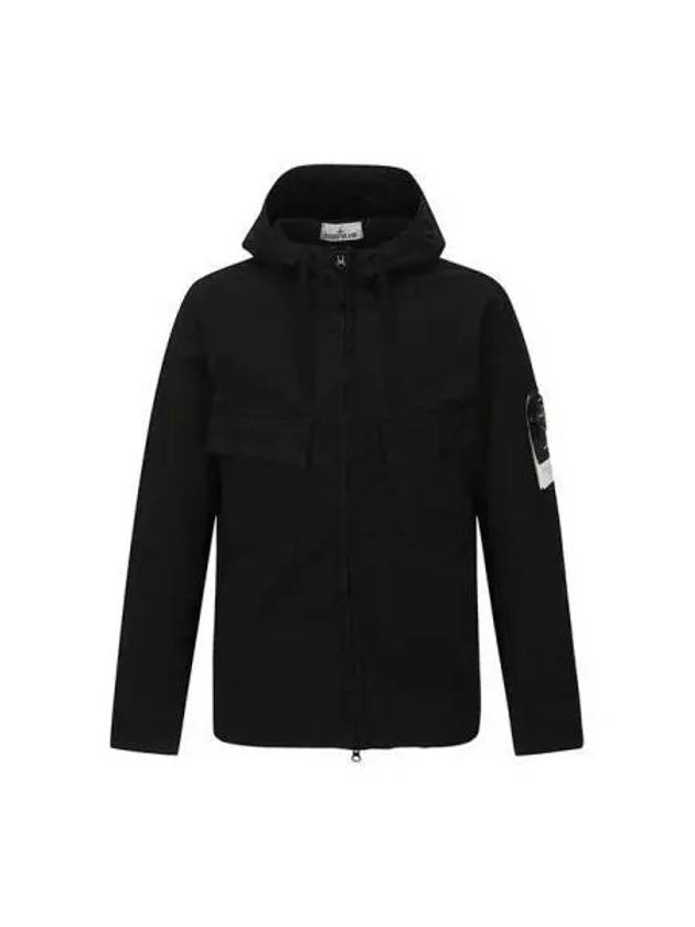 Supima cotton hooded jacket black 801542610 - STONE ISLAND - BALAAN 1