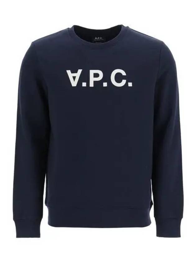 VPC Logo Crew Neck Sweatshirt Navy - A.P.C. - BALAAN 2