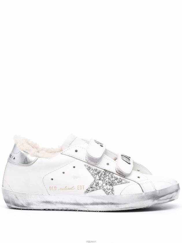 Old School Glitter Low Top Sneakers Silver White - GOLDEN GOOSE - BALAAN 3