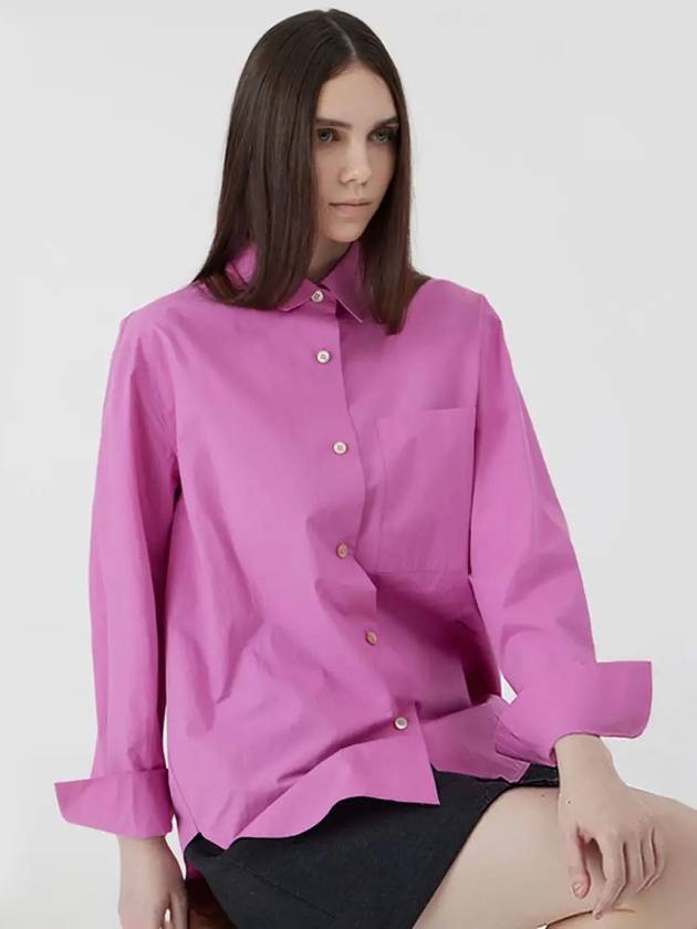 Oversized Fit Bio Cotton Shirt Jean Pink - VOYONN - BALAAN 9