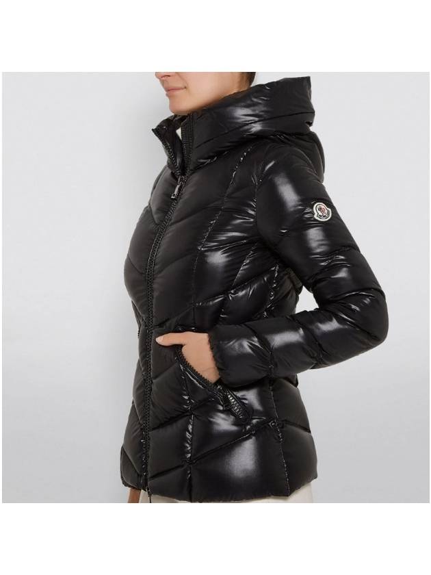 Women s Logo Patch Padded Black Fur League - MONCLER - BALAAN 1