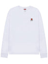 Boke Flower Embroidery Cotton Long Sleeve T-Shirt White - KENZO - BALAAN 3