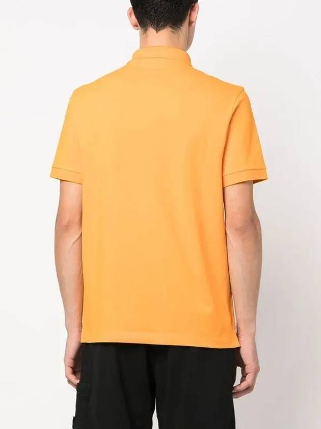 Men's Logo Patch Cotton Polo Shirt Orange - STONE ISLAND - BALAAN 5