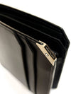 Metal Logo Leather Bifold Wallet Black - MONTBLANC - BALAAN.