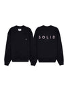 Solid Embroidery Sweatshirt Black - SOLID HOMME - BALAAN 1