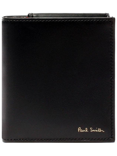 Logo Rainbow Stripe Half Wallet Black - PAUL SMITH - BALAAN 2