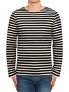 Minquiers Modern Stripe Long Sleeve T-Shirt Noir - SAINT JAMES - BALAAN 2