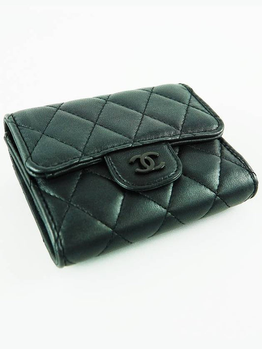 French origin classic small half wallet lambskin black seal snap AP0229 - CHANEL - BALAAN 2