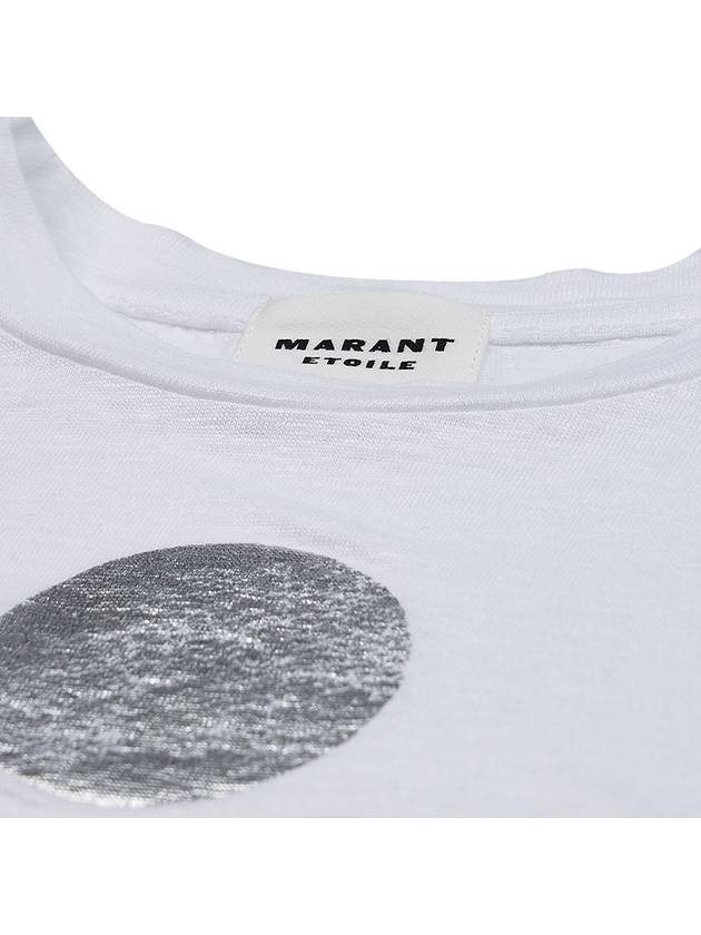 Zwell Logo Print Short Sleeve T-Shirt White - ISABEL MARANT - BALAAN 6