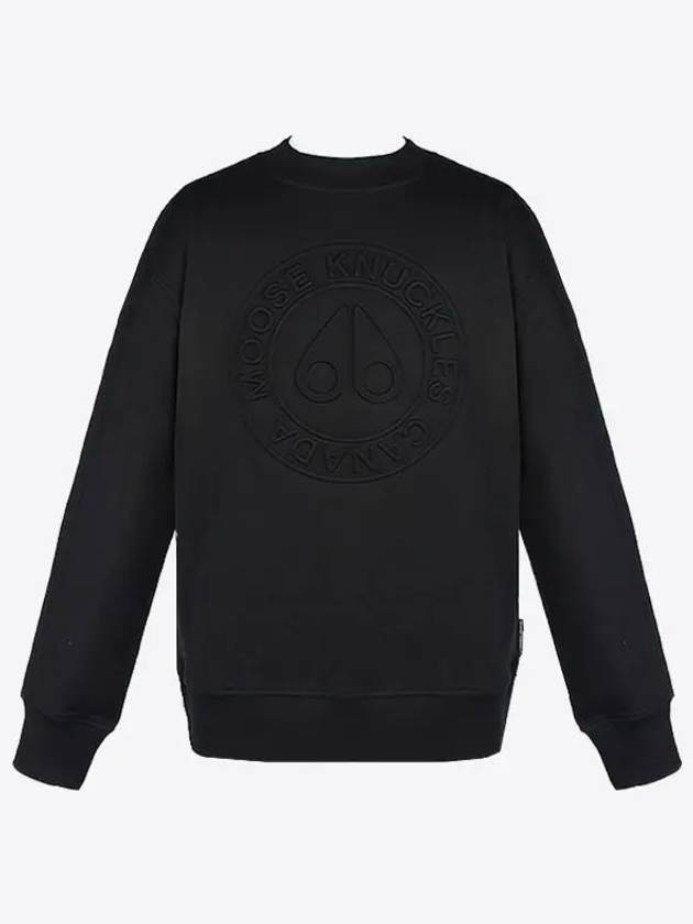 Men's Homecrest Logo Sweatshirt Black - MOOSE KNUCKLES - BALAAN 4