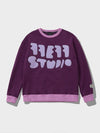 Applique embroidery logo sweatshirt purple - FFEFF STUDIO - BALAAN 2