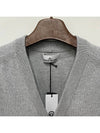 Wappen Patch V-Neck Cardigan Grey - STONE ISLAND - BALAAN 7