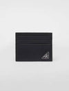 Triangle Logo Saffiano Card Wallet Black - PRADA - BALAAN 4