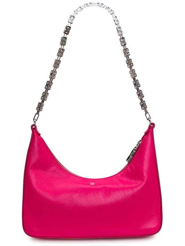 Moon Cut-out Leather Shoulder Bag Pink - GIVENCHY - BALAAN 4