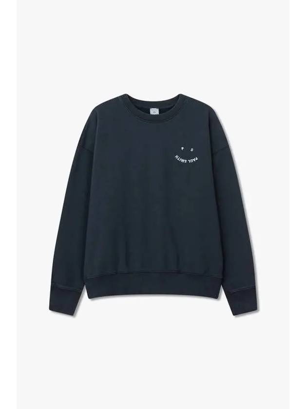 30 9 29 PS Women s Happy Logo Wide Sweatshirt Navy - PAUL SMITH - BALAAN 1