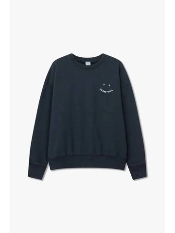 30 9 29 PS Women s Happy Logo Wide Sweatshirt Navy - PAUL SMITH - BALAAN 1