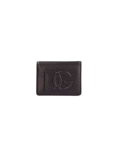 DG logo leather halfwallet black - DOLCE&GABBANA - BALAAN 2