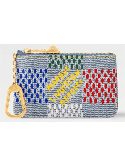 Damier Denim Key Pouch Bag Blue - LOUIS VUITTON - BALAAN 2