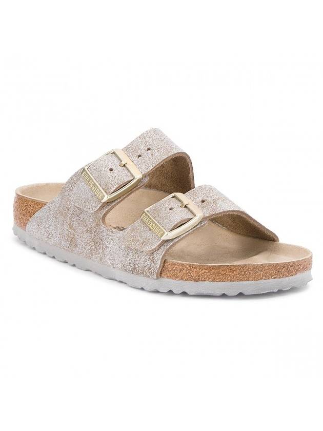 Arizona Metallic Sandals Silver - BIRKENSTOCK - BALAAN.