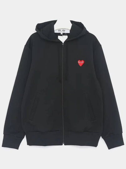 Red Heart Wappen Zip Up Hoodie Black - COMME DES GARCONS - BALAAN 2