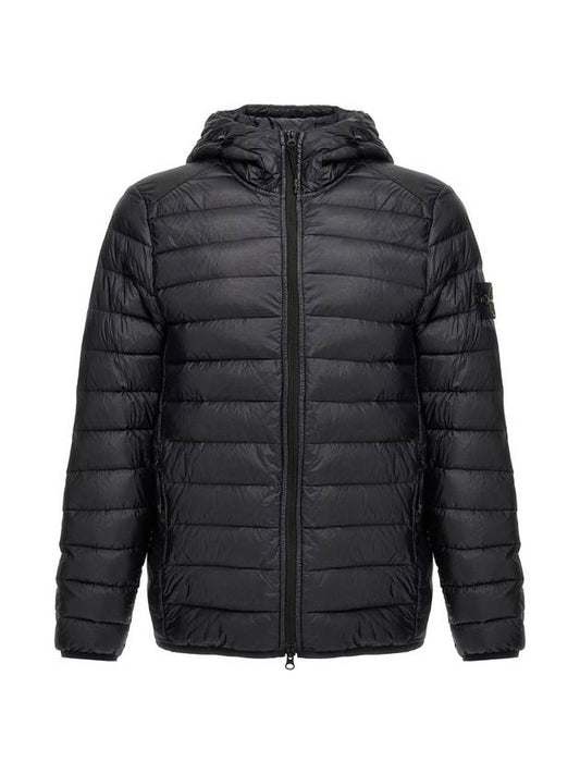 Loom Woven Chambers R Nylon Down TC Light Hoodie Down Jacket Midnight Blue - STONE ISLAND - BALAAN 1