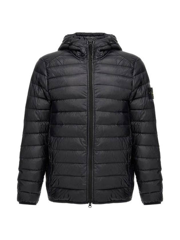 Loom Woven Chambers R Nylon Down TC Light Hoodie Down Jacket Midnight Blue - STONE ISLAND - BALAAN 1