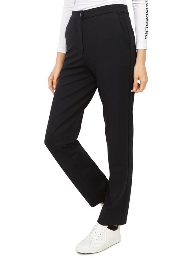 Women's Cigarette High Rice Stretch Double Knit Pants Black - G/FORE - BALAAN 6