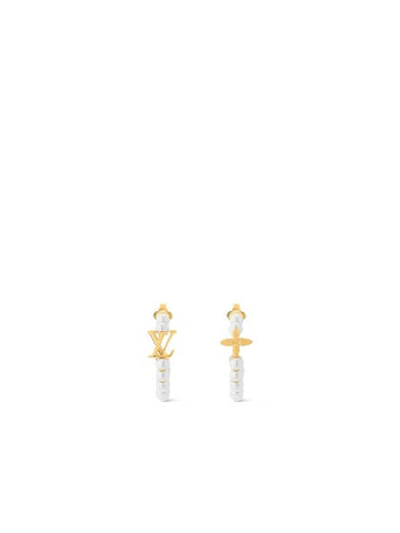 My LV Pearl Earrings Gold White - LOUIS VUITTON - BALAAN 1