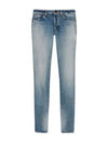 Women's Stone Wash Vintage Cotton Skinny Jeans Blue - SAINT LAURENT - BALAAN 2