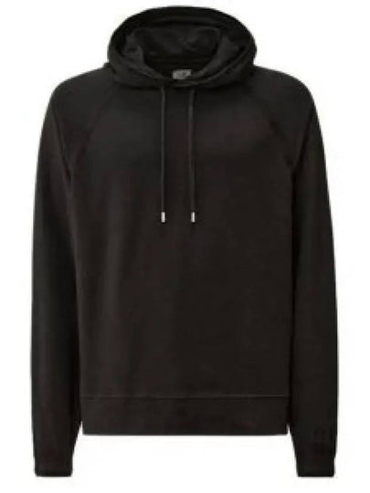 Light Fleece Logo Hoodie Black - CP COMPANY - BALAAN 2