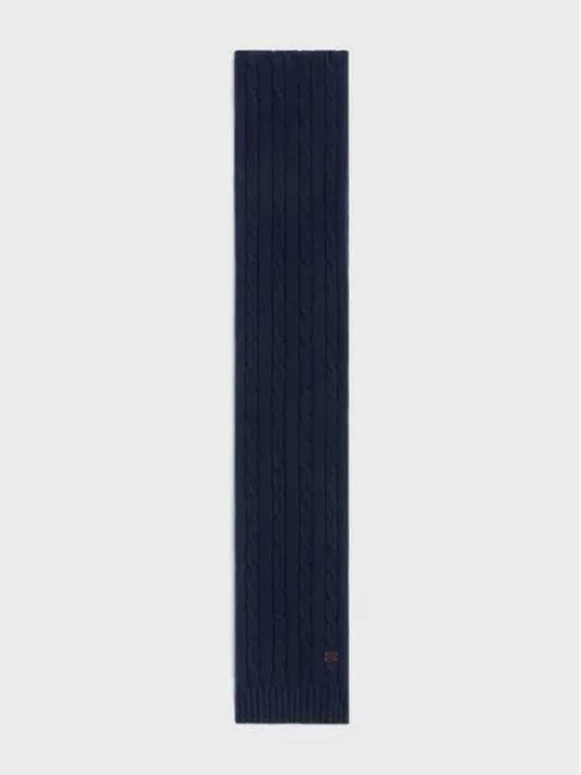 Triomphe Scarf Cable Knit Cashmere Navy 2AE9I362W 07MR - CELINE - BALAAN 1