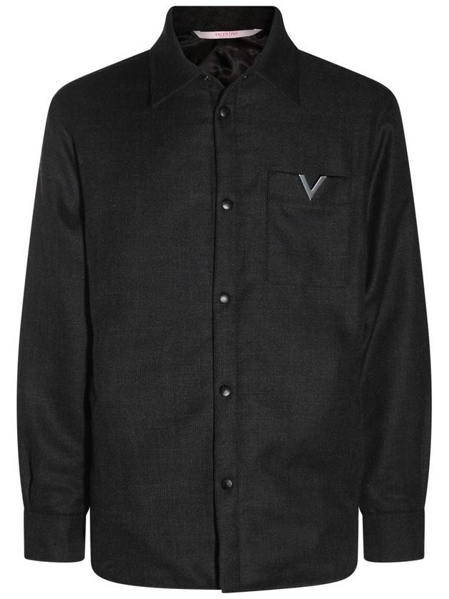 Valentino Garavani Grey Wool Casual Jacket - VALENTINO - BALAAN 1