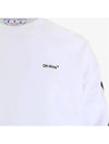 Diag Helvetica Over Brushed Long Sleeve Sweatshirt - OFF WHITE - BALAAN 5