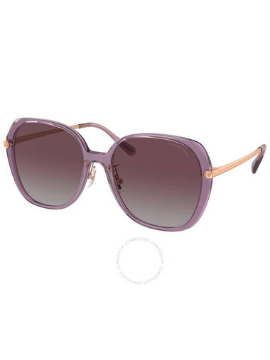 Coach Polarized Purple Grey Gradient Butterfly Ladies Sunglasses HC8403D 582562 59 - COACH - BALAAN 1